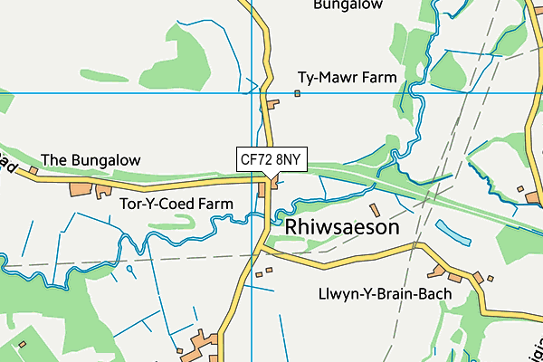 CF72 8NY map - OS VectorMap District (Ordnance Survey)