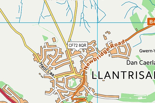 CF72 8QR map - OS VectorMap District (Ordnance Survey)