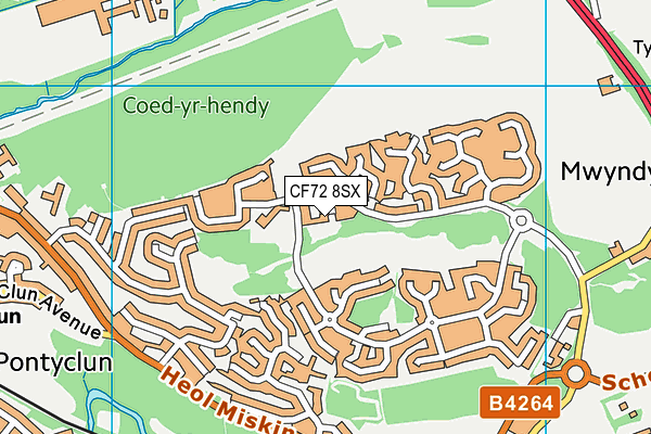 CF72 8SX map - OS VectorMap District (Ordnance Survey)