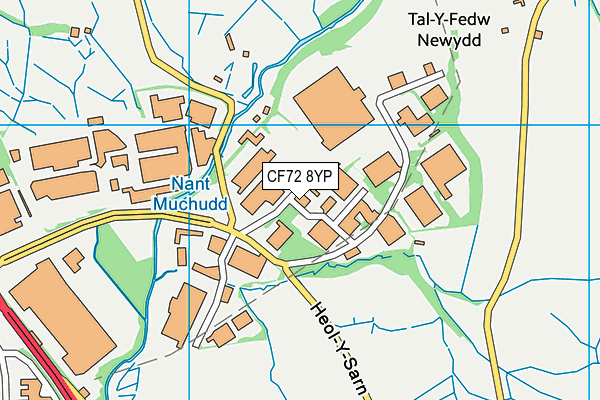 CF72 8YP map - OS VectorMap District (Ordnance Survey)