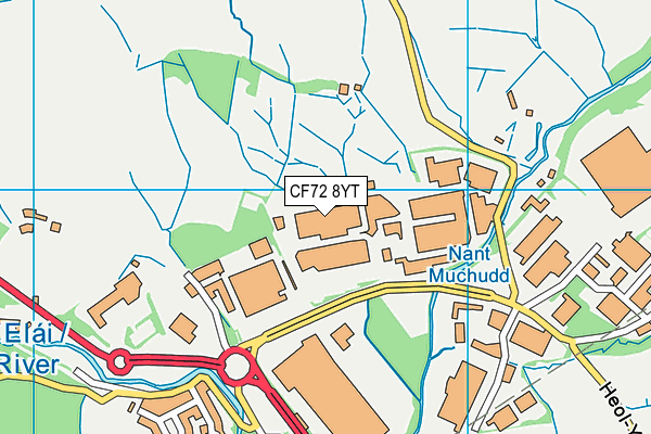 CF72 8YT map - OS VectorMap District (Ordnance Survey)