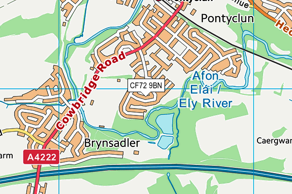 CF72 9BN map - OS VectorMap District (Ordnance Survey)