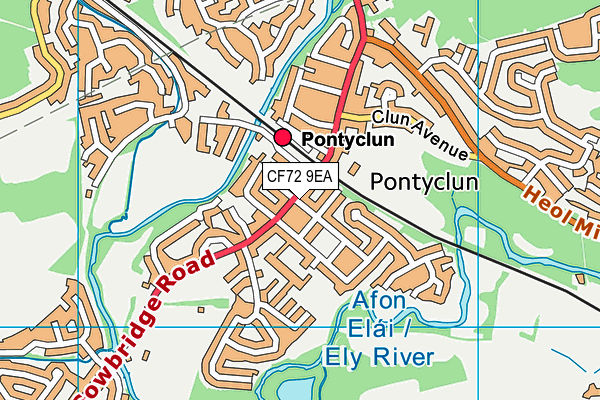 Map of THE BEAUTY HUT PONTYCLUN LIMITED at district scale