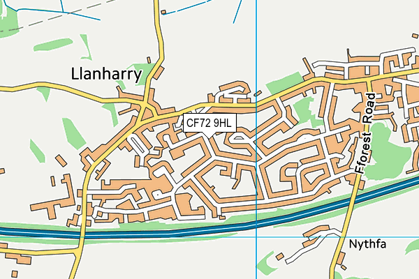 CF72 9HL map - OS VectorMap District (Ordnance Survey)