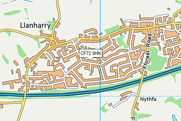 CF72 9HN map - OS VectorMap District (Ordnance Survey)