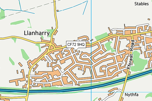 CF72 9HQ map - OS VectorMap District (Ordnance Survey)