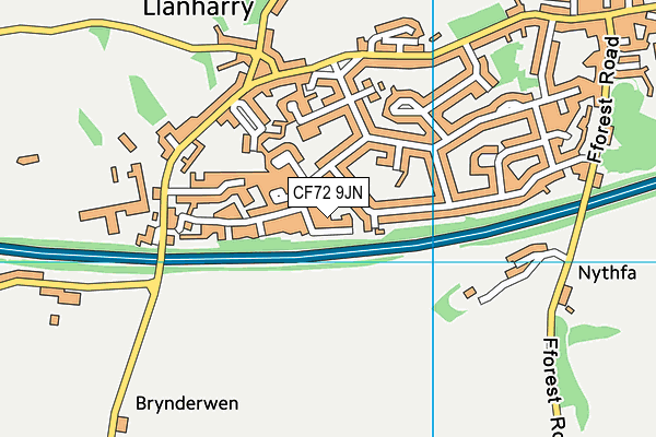 CF72 9JN map - OS VectorMap District (Ordnance Survey)