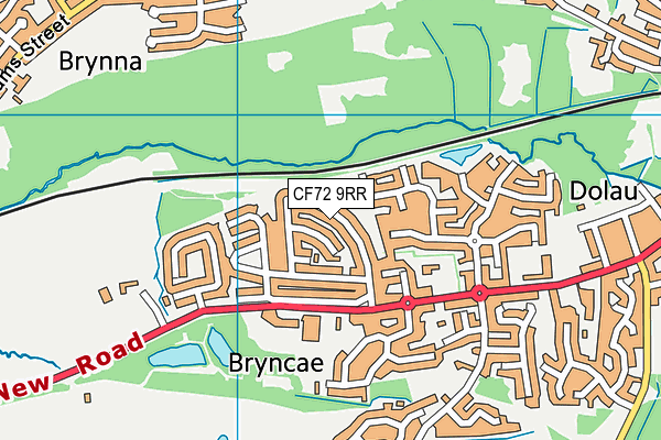 CF72 9RR map - OS VectorMap District (Ordnance Survey)