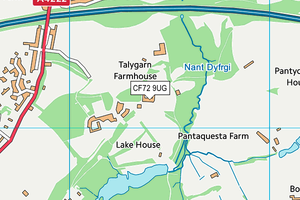 CF72 9UG map - OS VectorMap District (Ordnance Survey)