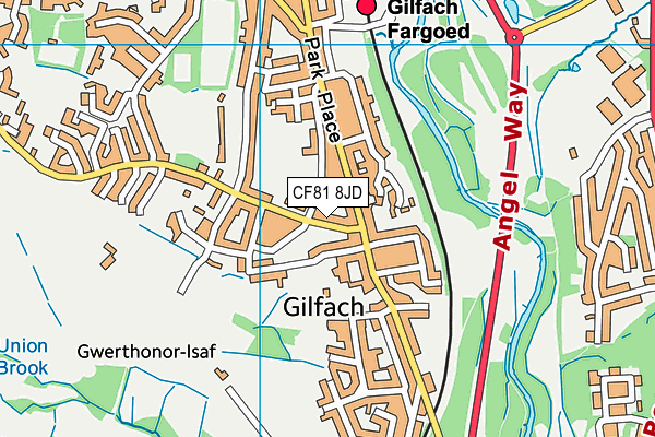 CF81 8JD map - OS VectorMap District (Ordnance Survey)