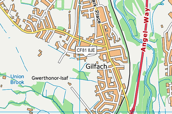 CF81 8JE map - OS VectorMap District (Ordnance Survey)