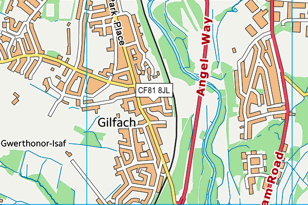 CF81 8JL map - OS VectorMap District (Ordnance Survey)