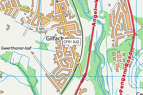 Map of GILFACH CARWASH LTD at district scale