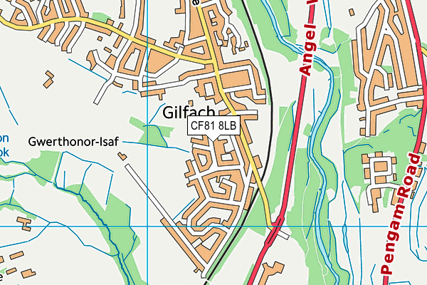 Gilfach Fargoed Primary School map (CF81 8LB) - OS VectorMap District (Ordnance Survey)