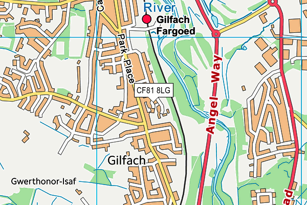 CF81 8LG map - OS VectorMap District (Ordnance Survey)