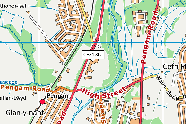 Lewis School Pengam map (CF81 8LJ) - OS VectorMap District (Ordnance Survey)