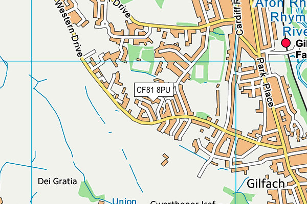 CF81 8PU map - OS VectorMap District (Ordnance Survey)