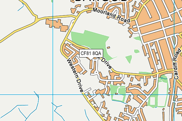 CF81 8QA map - OS VectorMap District (Ordnance Survey)