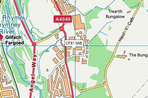 CF81 9AB map - OS VectorMap District (Ordnance Survey)