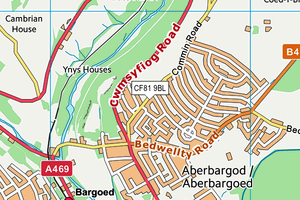 CF81 9BL map - OS VectorMap District (Ordnance Survey)