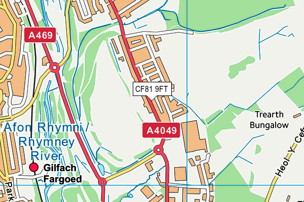 CF81 9FT map - OS VectorMap District (Ordnance Survey)