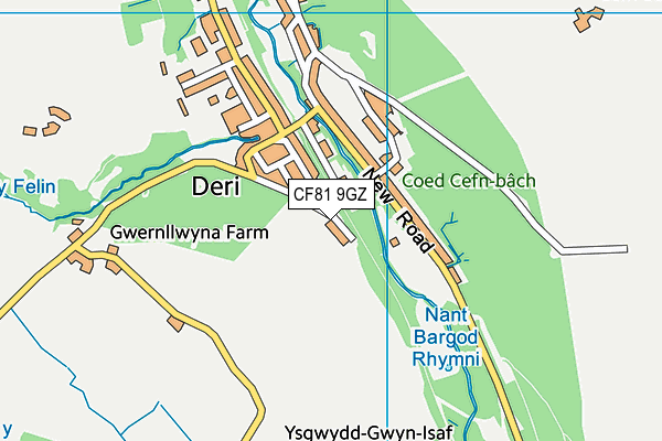 CF81 9GZ map - OS VectorMap District (Ordnance Survey)