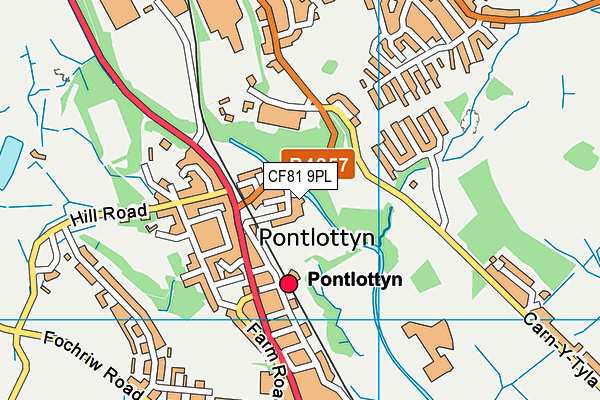 CF81 9PL map - OS VectorMap District (Ordnance Survey)