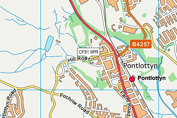 CF81 9PR map - OS VectorMap District (Ordnance Survey)