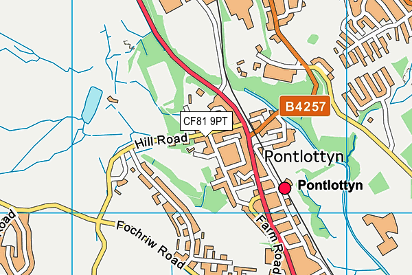 CF81 9PT map - OS VectorMap District (Ordnance Survey)