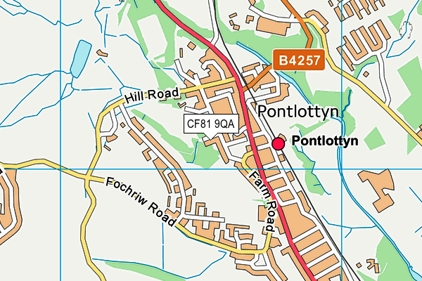 CF81 9QA map - OS VectorMap District (Ordnance Survey)