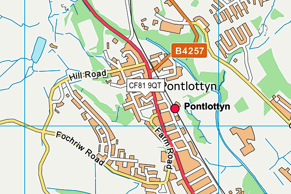 CF81 9QT map - OS VectorMap District (Ordnance Survey)