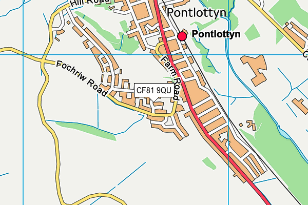 CF81 9QU map - OS VectorMap District (Ordnance Survey)