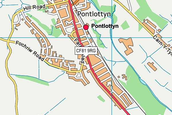 CF81 9RG map - OS VectorMap District (Ordnance Survey)