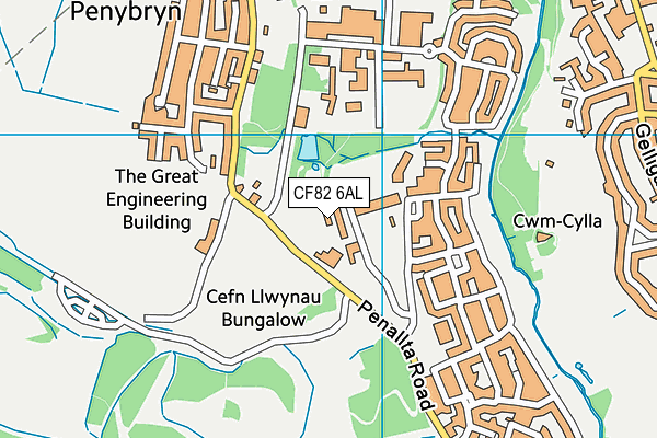 CF82 6AL map - OS VectorMap District (Ordnance Survey)