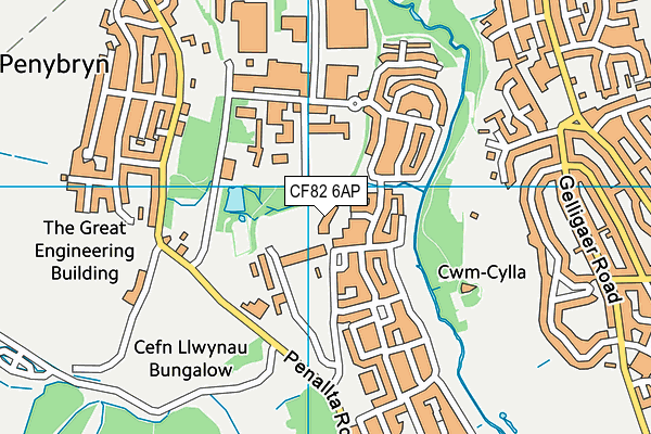 Ysgol Penalltau map (CF82 6AP) - OS VectorMap District (Ordnance Survey)