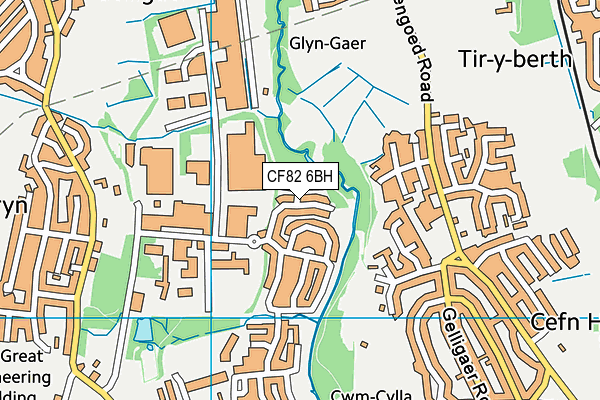 CF82 6BH map - OS VectorMap District (Ordnance Survey)