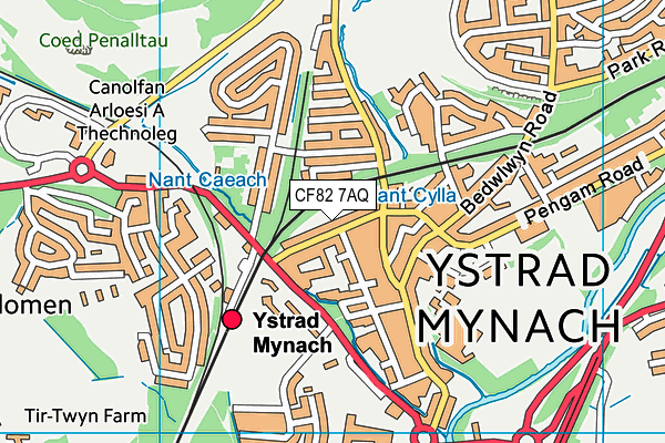 Ystrad Mynach Primary map (CF82 7AQ) - OS VectorMap District (Ordnance Survey)