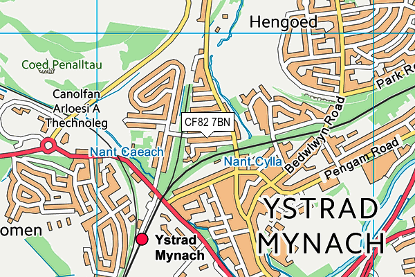 CF82 7BN map - OS VectorMap District (Ordnance Survey)