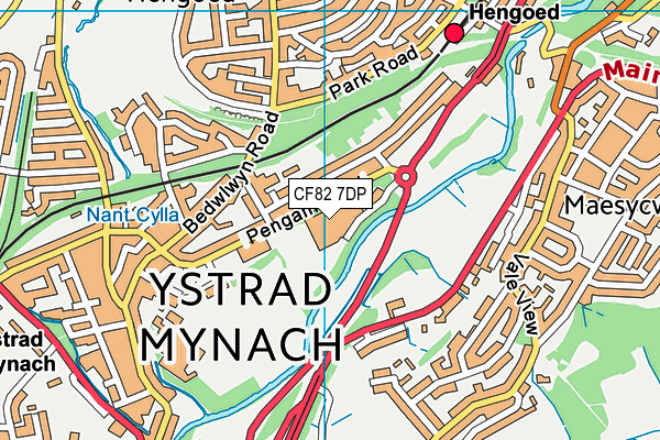 CF82 7DP map - OS VectorMap District (Ordnance Survey)