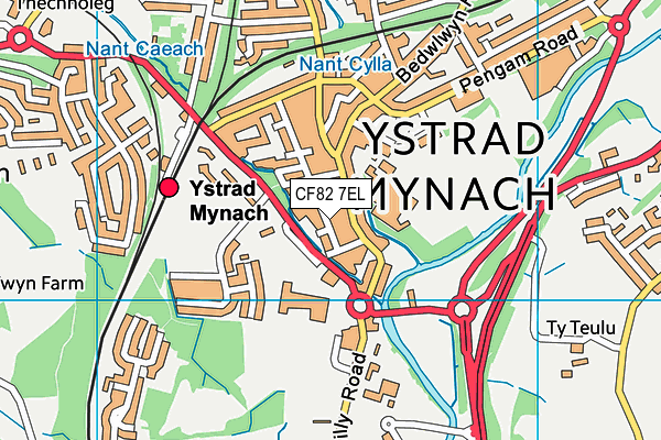 CF82 7EL map - OS VectorMap District (Ordnance Survey)