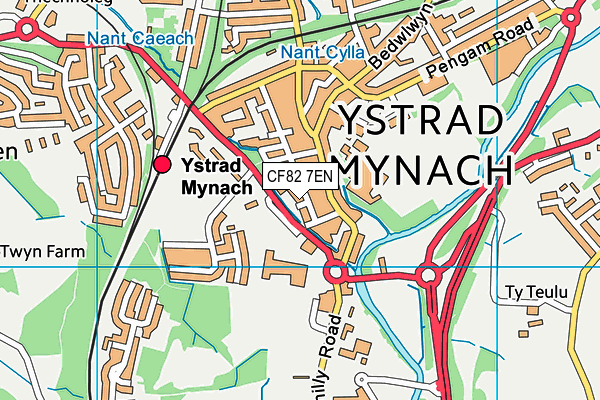 CF82 7EN map - OS VectorMap District (Ordnance Survey)