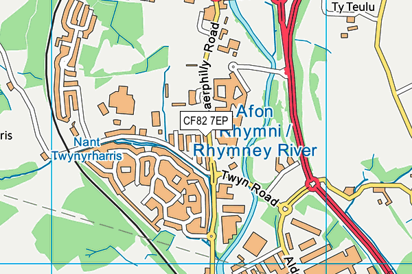 CF82 7EP map - OS VectorMap District (Ordnance Survey)