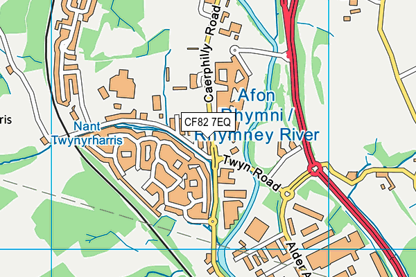 CF82 7EQ map - OS VectorMap District (Ordnance Survey)