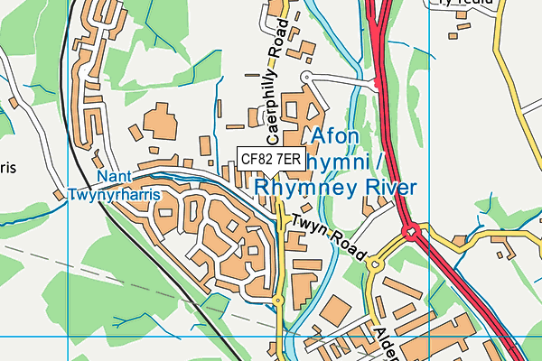 CF82 7ER map - OS VectorMap District (Ordnance Survey)