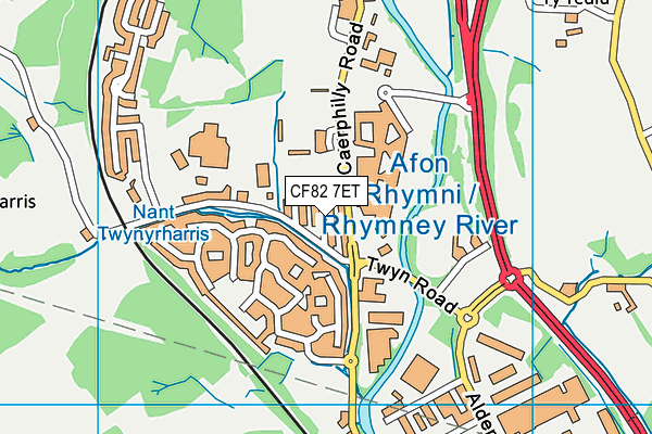 CF82 7ET map - OS VectorMap District (Ordnance Survey)