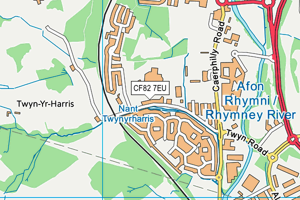 CF82 7EU map - OS VectorMap District (Ordnance Survey)