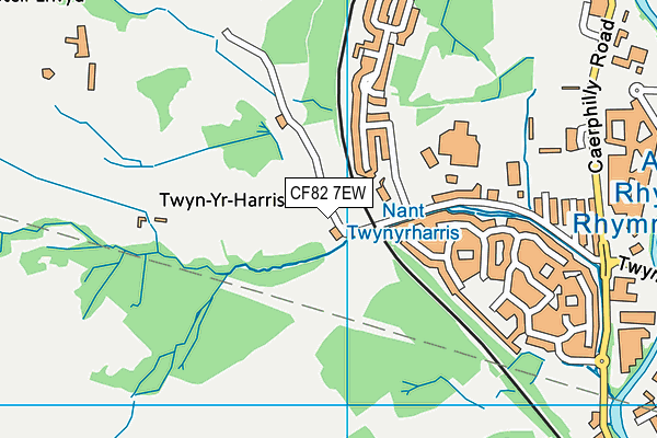 CF82 7EW map - OS VectorMap District (Ordnance Survey)