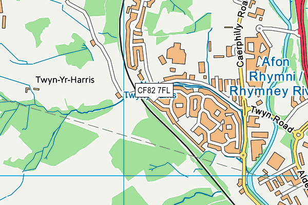 CF82 7FL map - OS VectorMap District (Ordnance Survey)