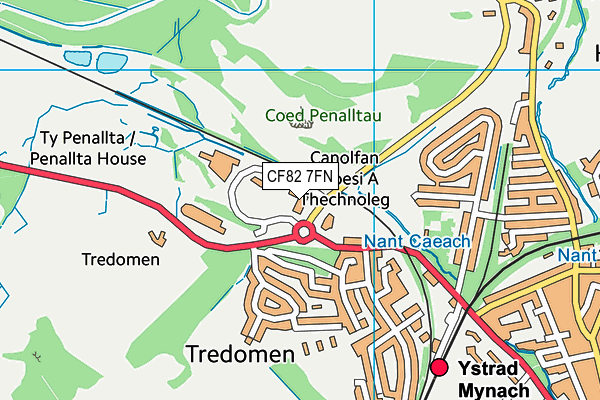 CF82 7FN map - OS VectorMap District (Ordnance Survey)