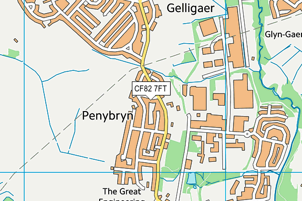 CF82 7FT map - OS VectorMap District (Ordnance Survey)